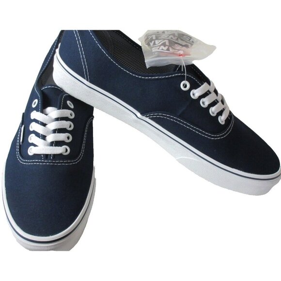 Vans Authentic Women's Dress Blues True White Canvas Skate shoes Size 8 NIB - Picture 4 of 5